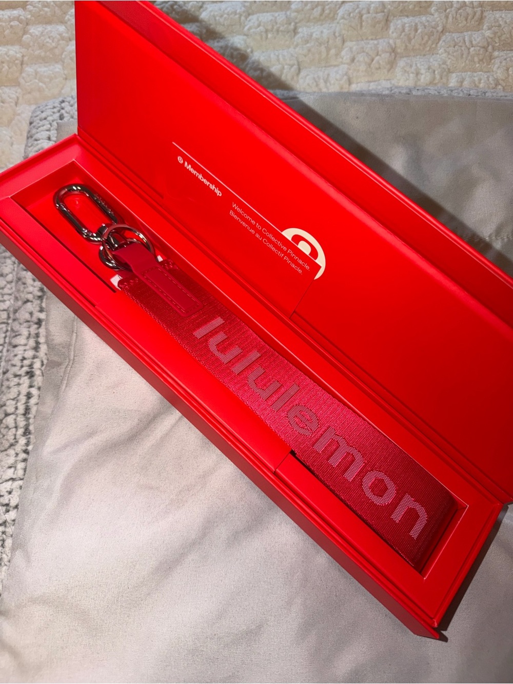 lululemon ‘Never Lost’ keychain - NEW